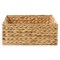 Casafield Water Hyacinth Pantry Baskets with Chalkboard Labels and Chalk Marker, Woven Storage Bin Organizers for Kitchen Shelves